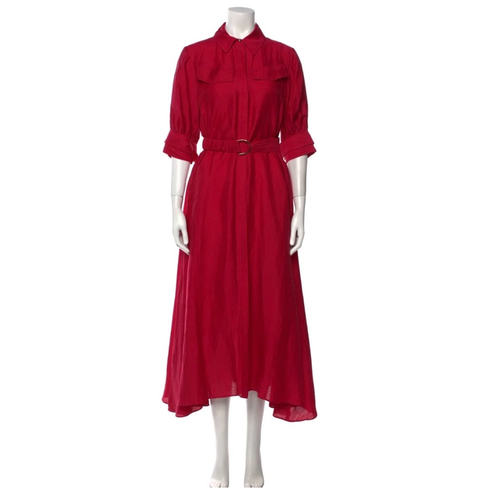 Acler Fuchsia Belted Dress